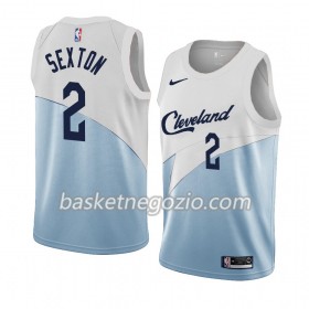 Canotte Uomo Cleveland Cavaliers Collin Sexton 2 2018-19 Nike Blu Bianco Swingman